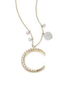 Meira T Diamond & 14k Yellow Gold Moon Pendant Necklace