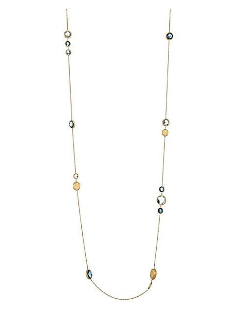 Marco Bicego 18k Yellow Gold & Topaz Long Station Necklace