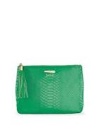 Gigi New York Personalized All-in-one Python-embossed Leather Clutch