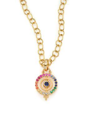 Temple St. Clair Mini Pendant With Mixed Colored Sapphires
