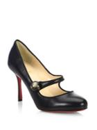 Christian Louboutin Booton 85 Leather Mary Jane Pumps