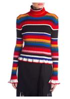 Msgm Striped Turtleneck Sweater