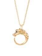 John Hardy Legends Naga Diamond 18k Gold Dragon Pendant Necklace