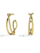 David Yurman Crossover Hoop Earrings In Gold