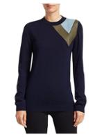 Loewe Wool & Leather Colorblock Sweater