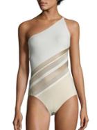 La Perla Diagonal Touch Asymmetrical One-piece Swimsuit