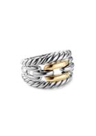 David Yurman Wellesley 18k Yellow Gold & Sterling Silver Chain Ring