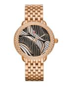 Michele Watches Serein 16 Willow Diamond & 18k Rose Gold Bracelet Watch