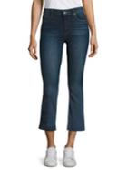 Paige Colette Cropped Flared Jeans With Frayed Hem