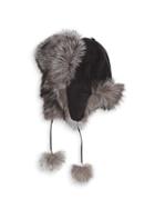 Adrienne Landau Fox Fur Pom-pom Trapper Hat