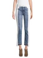 Paige Hoxton Pieced Step Hem Skinny Jeans