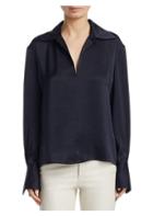 Theory Collared V-neck Blouse