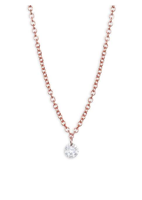 Meira T 14k Rose Gold & Diamond Pendant Necklace
