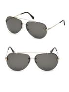 Tom Ford Eyewear 63mm Brad Metal Aviator Sunglasses