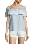 Joie Soft Joie Vilma Chambray Off-the-shoulder Top