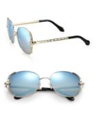 Roberto Cavalli 56mm Metal & Swarovski Crystal Sunglasses