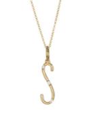 Devon Woodhill Character Letters Diamond & Gold S Pendant Necklace