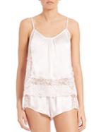 In Bloom Satin And Lace Camisole And Shorts