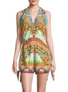 Camilla From Rio With Love Printed Tie Playsuit