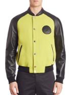 Versace Collection Giubbotto Leather Bomber Jacket