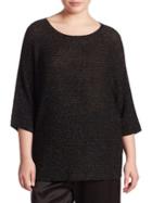 Eileen Fisher, Plus Size Metallic Sweater