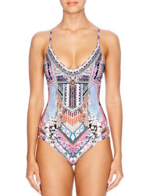Camilla Chinese Whispers One-piece Crossover Back Swimsuit