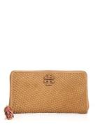 Tory Burch Thea Woven Leather Continental Wallet