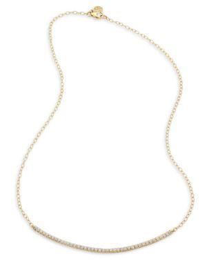 Carelle Moderne Pave Diamond Bar Necklace