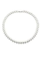 Fallon Shell Pearl Pave Collar Necklace