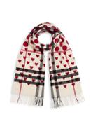 Burberry Giant Check Heart Print Scarf