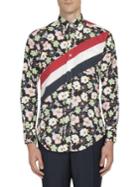 Thom Browne Floral Striped Button-down Shirt