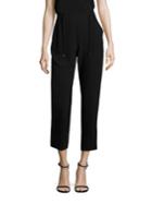 Eileen Fisher Silk Crepe Drawstring Ankle Pants