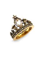 Alexander Mcqueen Crystal Crown Ring