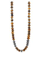 Tateossian Formentera Sterling Silver & Tiger's Eye Beaded Necklace