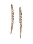 Alexis Bittar Miss Havisham Jagged Crystal Infinity Spear Drop Earrings