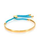 Monica Vinader Fiji 18k Yellow Gold Vermeil Friendship Bracelet/turquoise