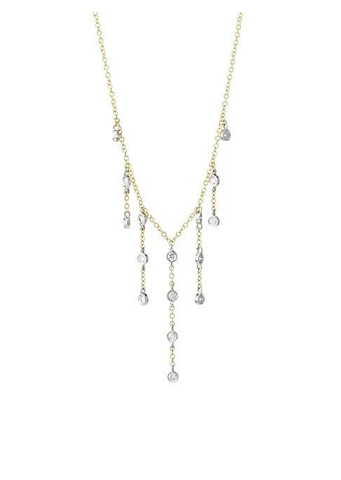 Meira T 14k White & Yellow Gold Diamond Pendant Necklace
