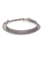 Title Of Work Sterling Silver Mesh & Chain Bracelet