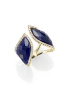Meira T Sapphire, Diamond & 14k Yellow Marquis Wrap Ring
