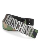 Moschino Camouflage Leather Belt