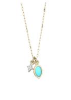 Jude Frances Moroccan Diamond, Turquoise & 18k Yellow Gold Pendant Necklace