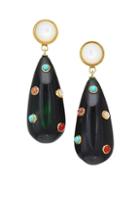 Lizzie Fortunato Prism 18k Goldplated & Rainbow Multi-stone Drop Earrings