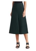 The Row Bea Wool & Silk A-line Front Pleat Skirt