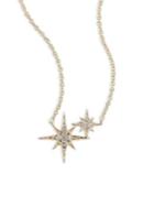 Sydney Evan Double Starburst Diamond & 14k Yellow Gold Necklace