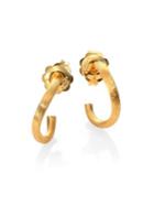 Marco Bicego Delicati 18k Yellow Gold J Hoop Earrings