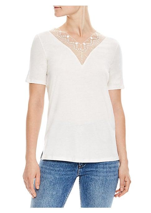 Sandro H18 Coquelicot Embellished Top