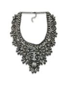 Abs By Allen Schwartz Jewelry Black Magic Crystal Lace Bib Necklace