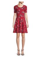 Milly Twilight Floral Flare Dress