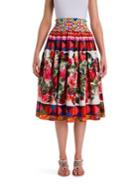 Dolce & Gabbana Poplin Printed Full Skirt