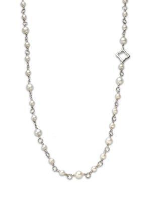 David Yurman Chain Necklace With Pearls